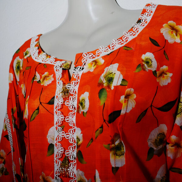 Sunset Bloom Khaddar Kurta