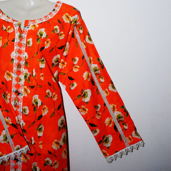 Sunset Bloom Khaddar Kurta - Image 3
